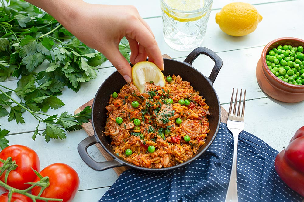 chicken prawn spanish rice